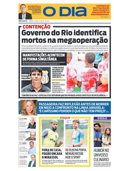O DIA - Edição de 01 de Novembro de 2025