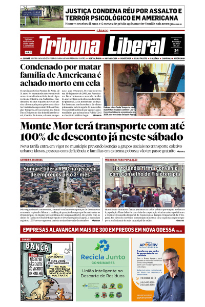 Tribuna Liberal - Edição de 1° de Novembro de 2025