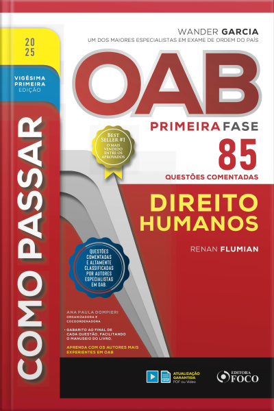 Como Passar Oab Primeira Fase - 85 Questões Comentadas - Direitos Humanos