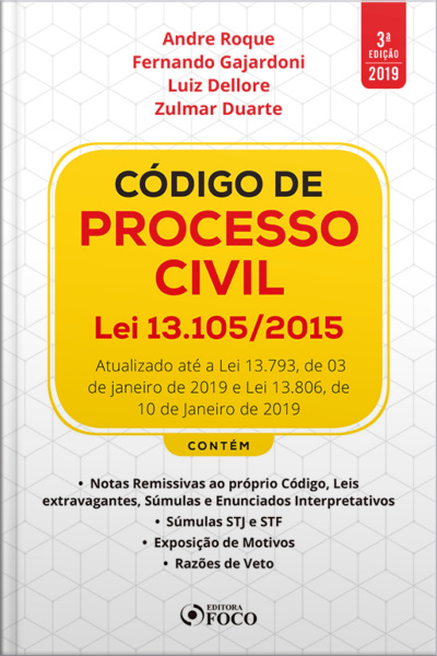Código De Processo Civil Lei 13.105/2015 - 3. Ed. - 2019.