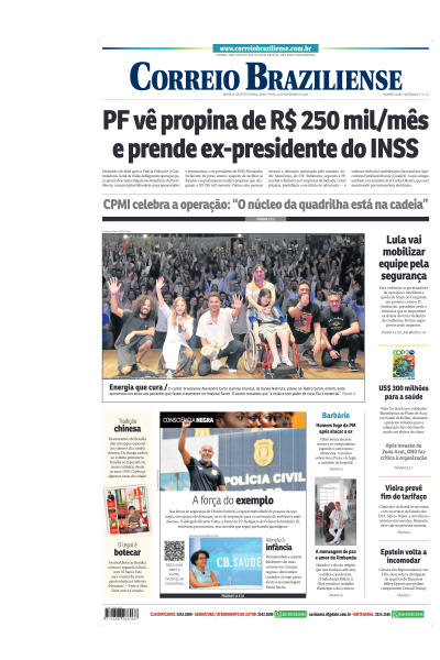 Correio Braziliense - Edição de 14 de Novembro de 2025