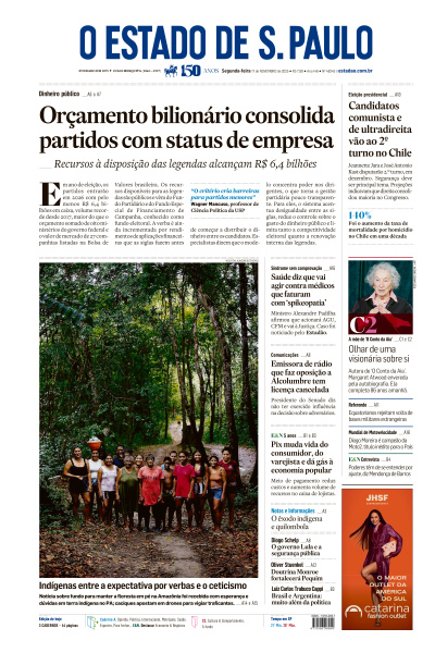 Estadão - Edição de 17 de Novembro de 2025