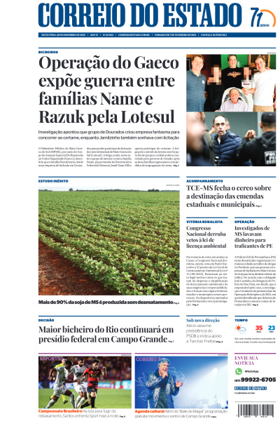 Correio do Estado - Edição de 28 de Novembro de 2025