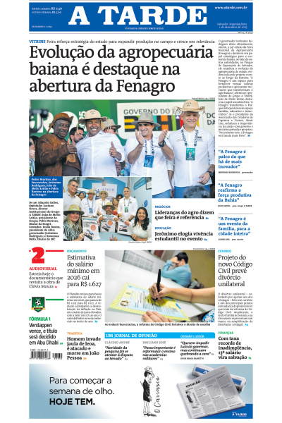A TARDE - Edição de 01 de Dezembro de 2025