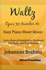 Waltz Opus 39 Number 16 Easy Piano Sheet Music