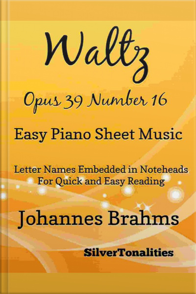 Waltz Opus 39 Number 16 Easy Piano Sheet Music