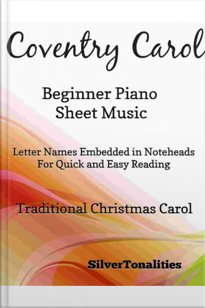 Coventry Carol Beginner Piano Sheet Music