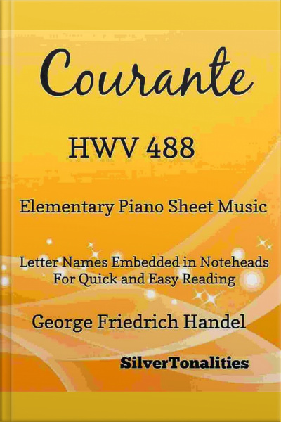Courante Hwv 488 Elementary Piano Sheet Music