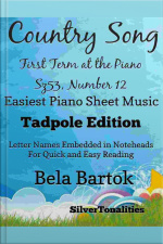 Country Song First Term At The Piano Sz53 Number 12 Easiest Piano Sheet Music