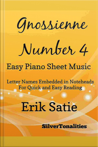 Gnossienne Number 4 Easy Piano Sheet Music
